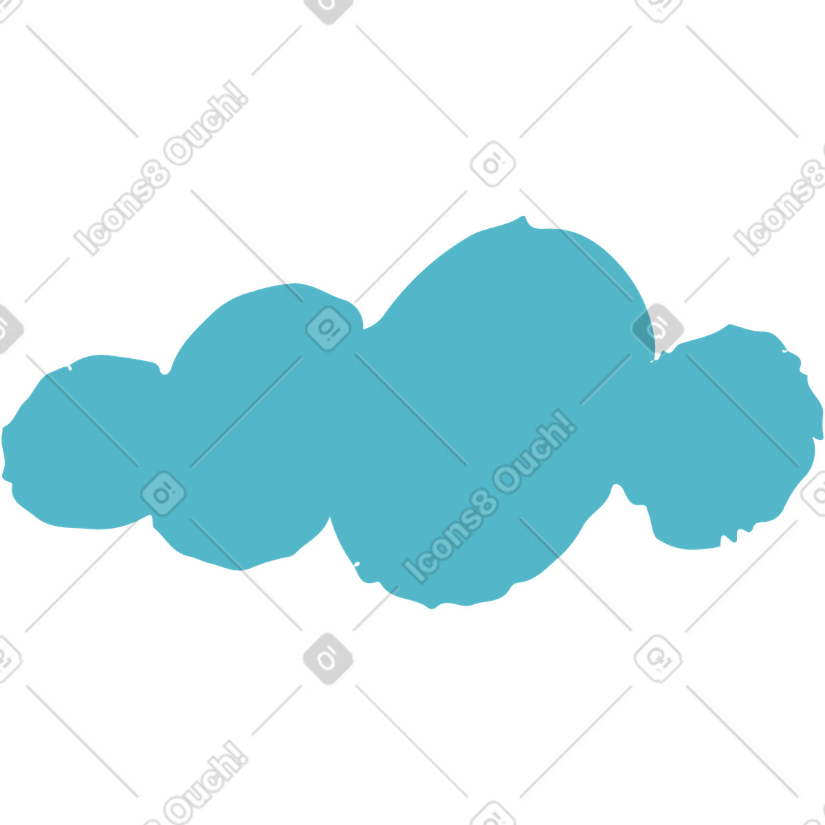 Wolke-Illustration im Flamenco-Stil als Download in PNG, SVG