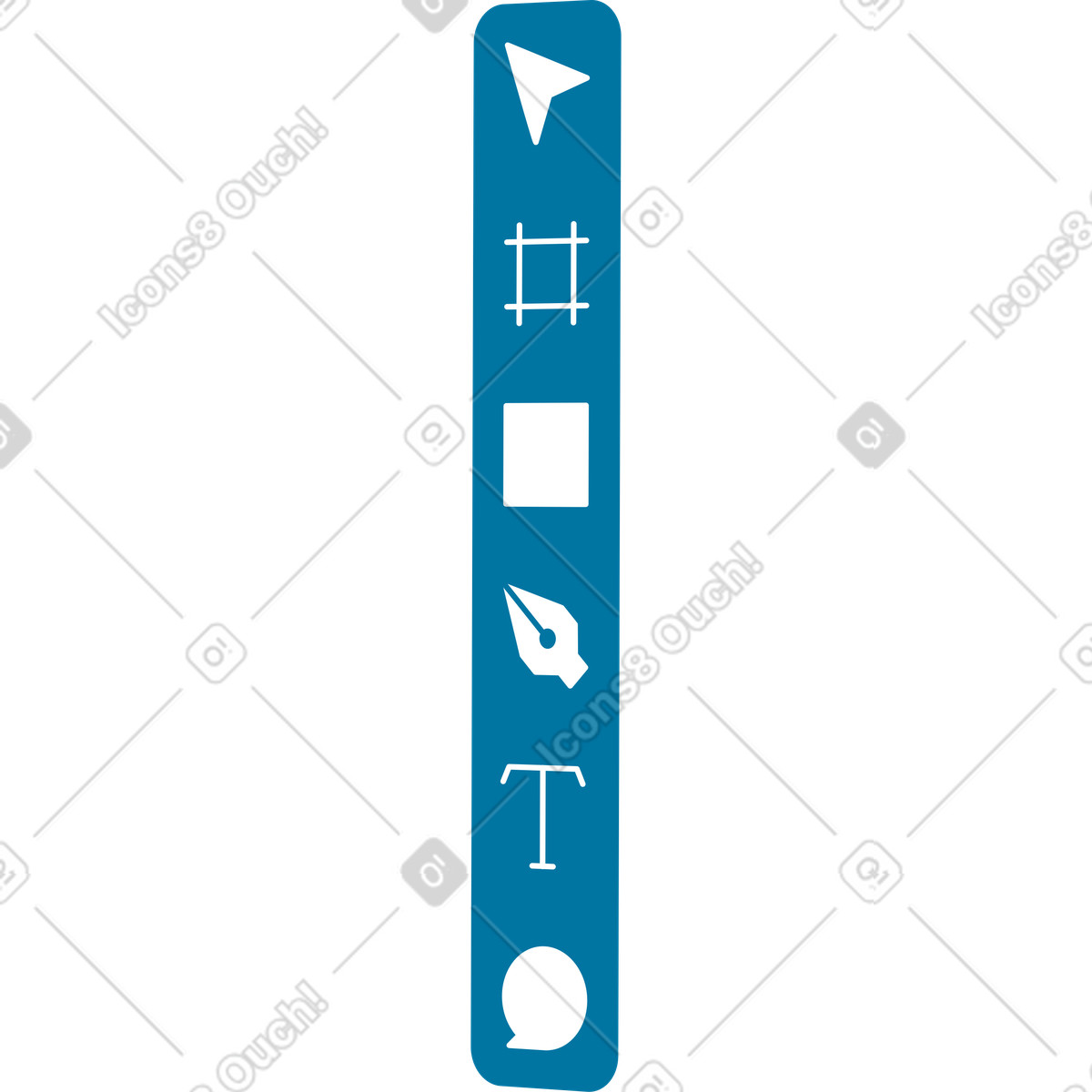 Ilustración Barra de herramientas convertida en estilo Indigo a descargar en PNG y SVG