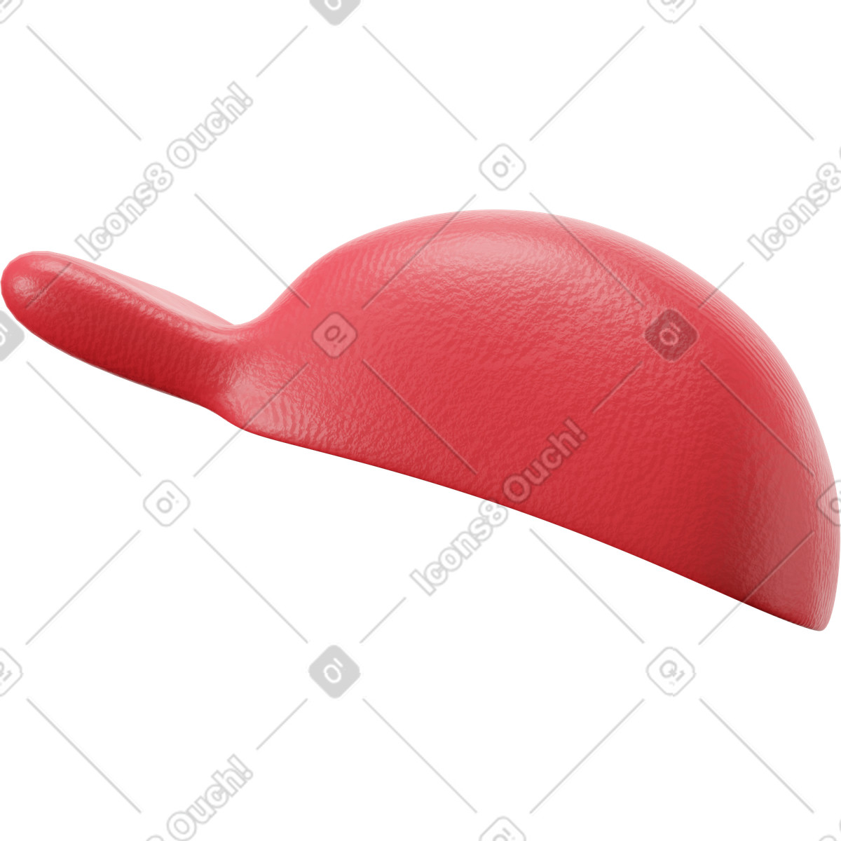 Ilustração de Boné vermelho em no estilo 3D Stripy para baixar em PNG, SVG