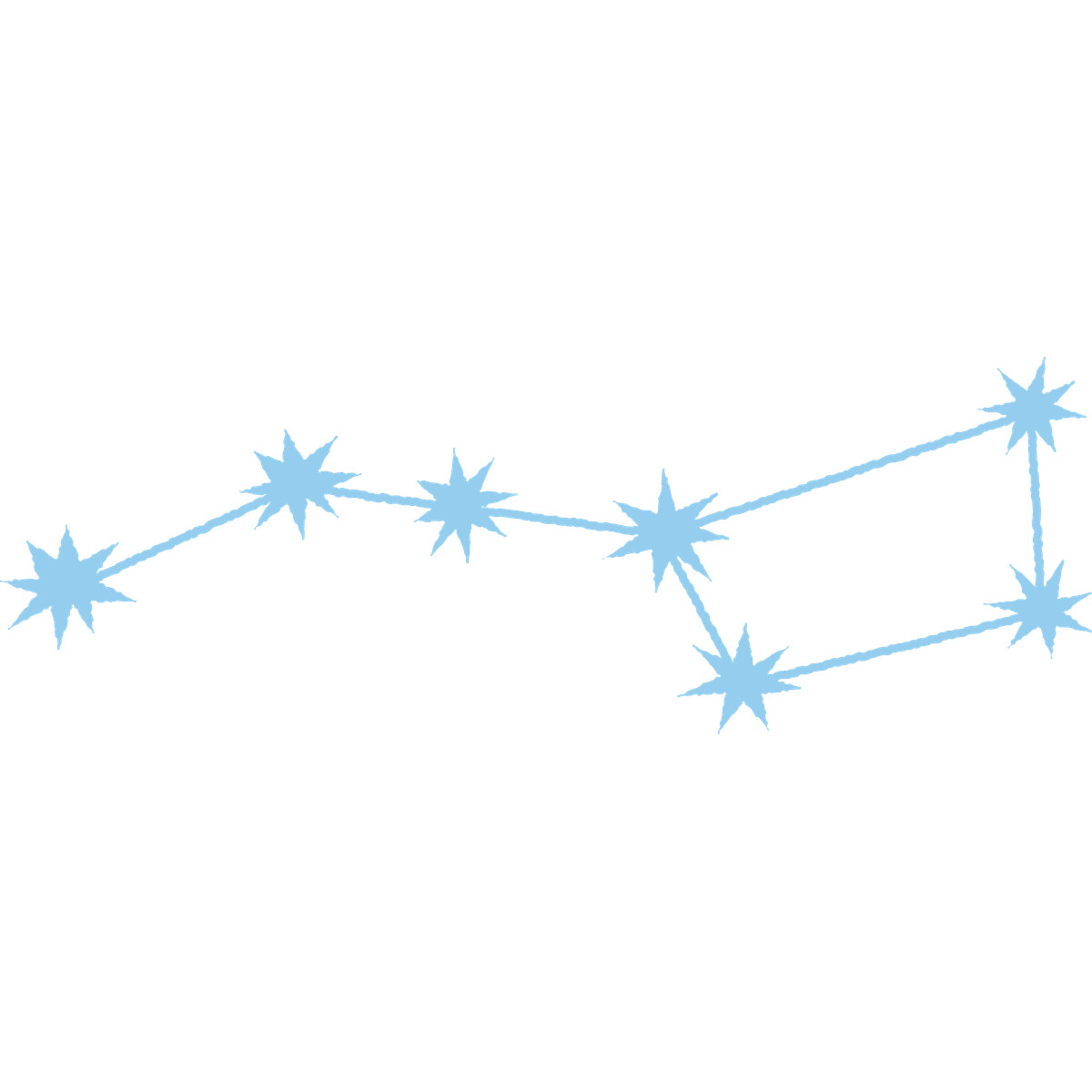 Constellation illustration featuring stars as clipart graphics in vector