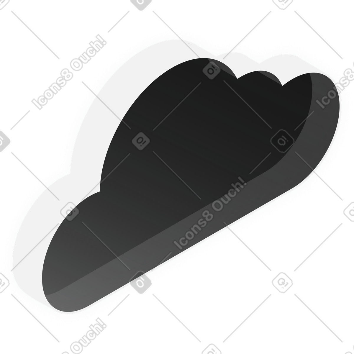 Ilustração de Nuvem em no estilo Inverse para baixar em PNG, SVG