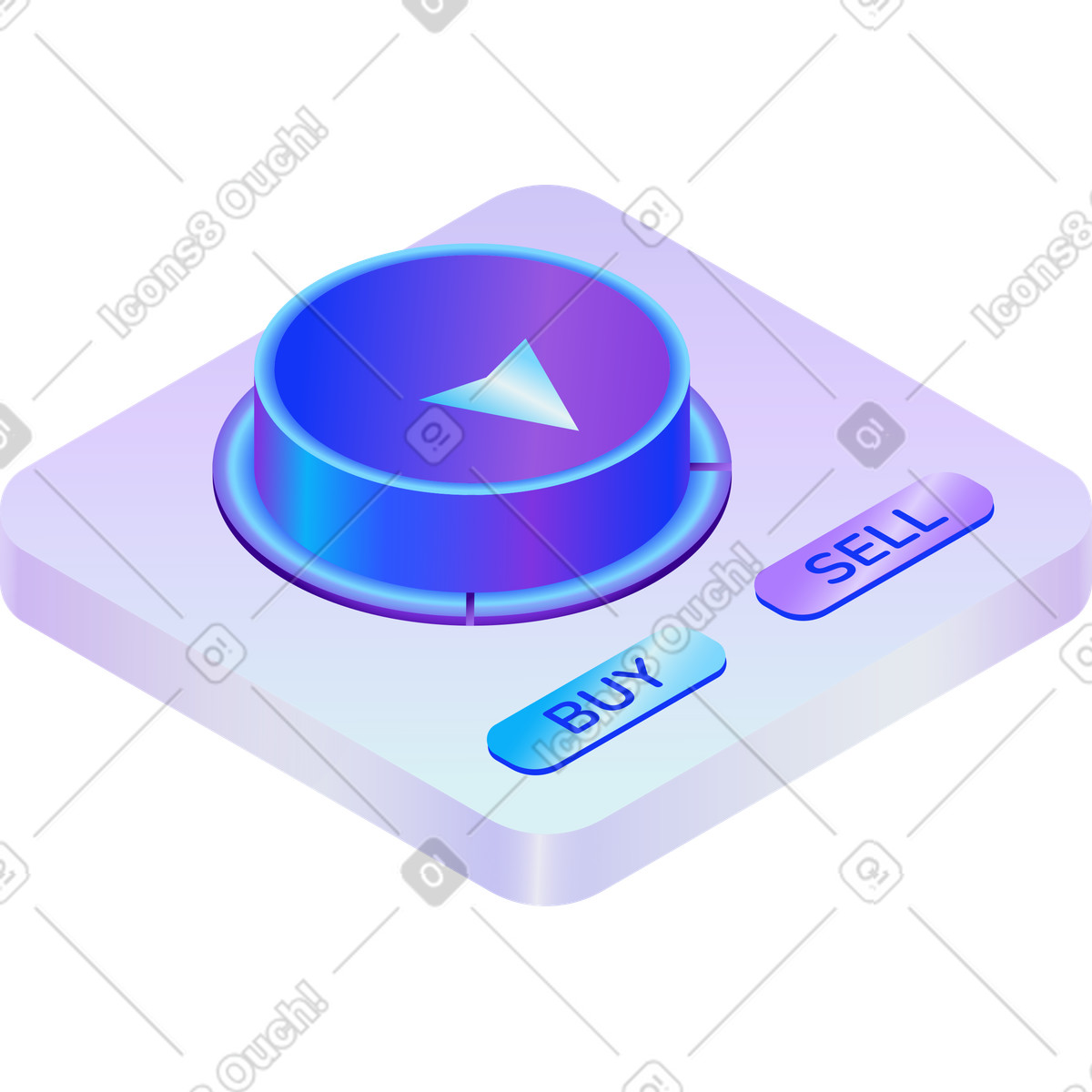 Control unit with switch and buttons illustration in Hi-tech style download in PNG, SVG