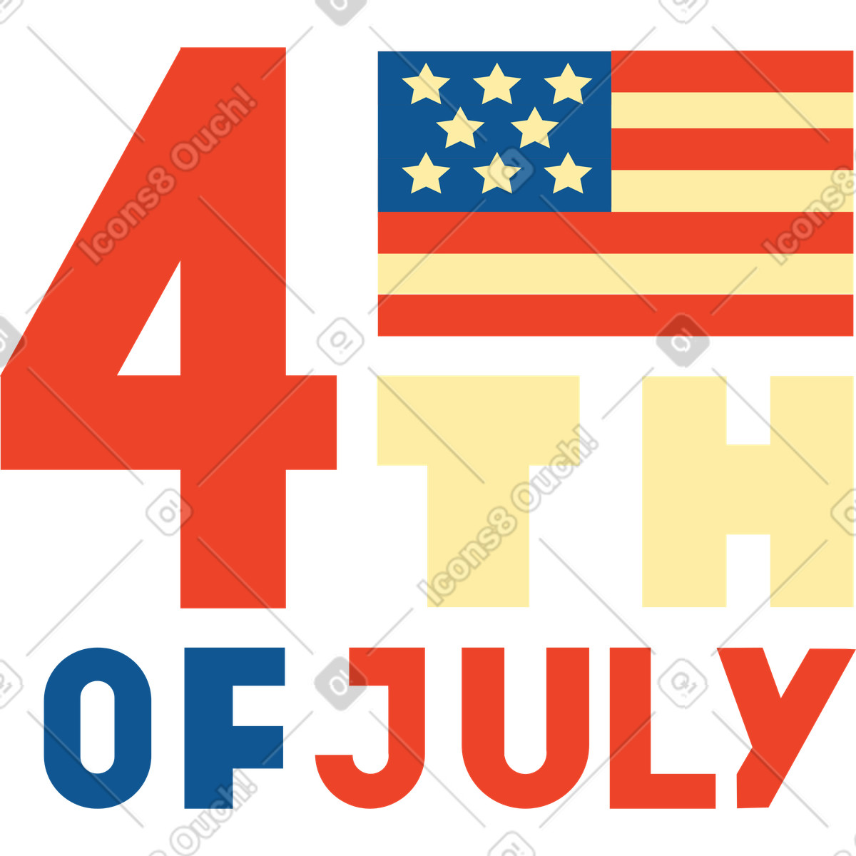 Иллюстрация Fourth of july в стиле Polar — скачать в форматах PNG, SVG
