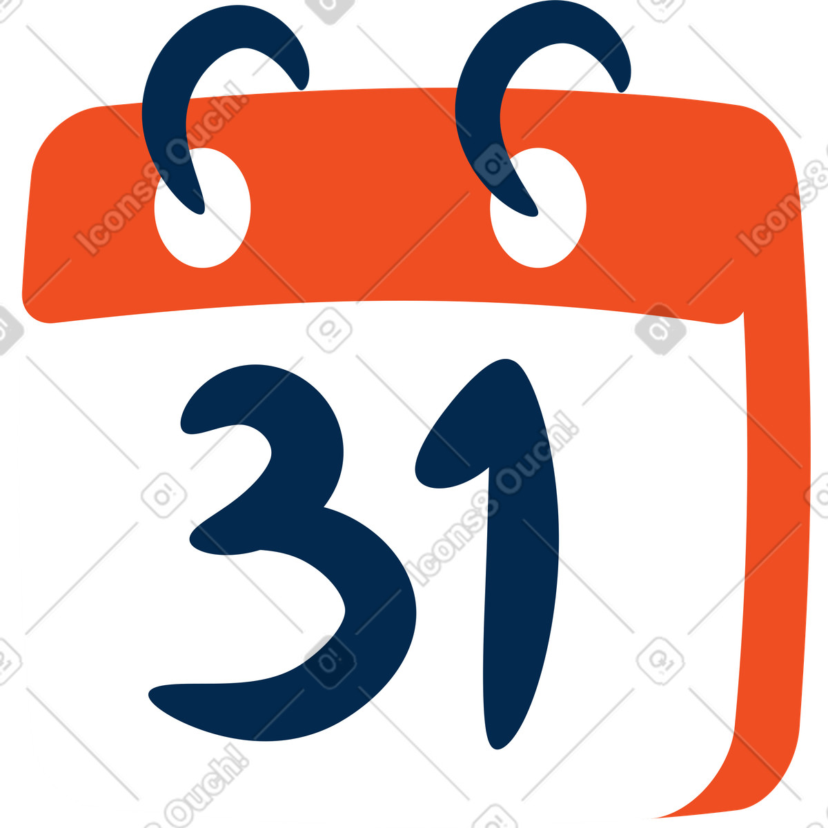 Ilustración Calendario en estilo Flame a descargar en PNG y SVG