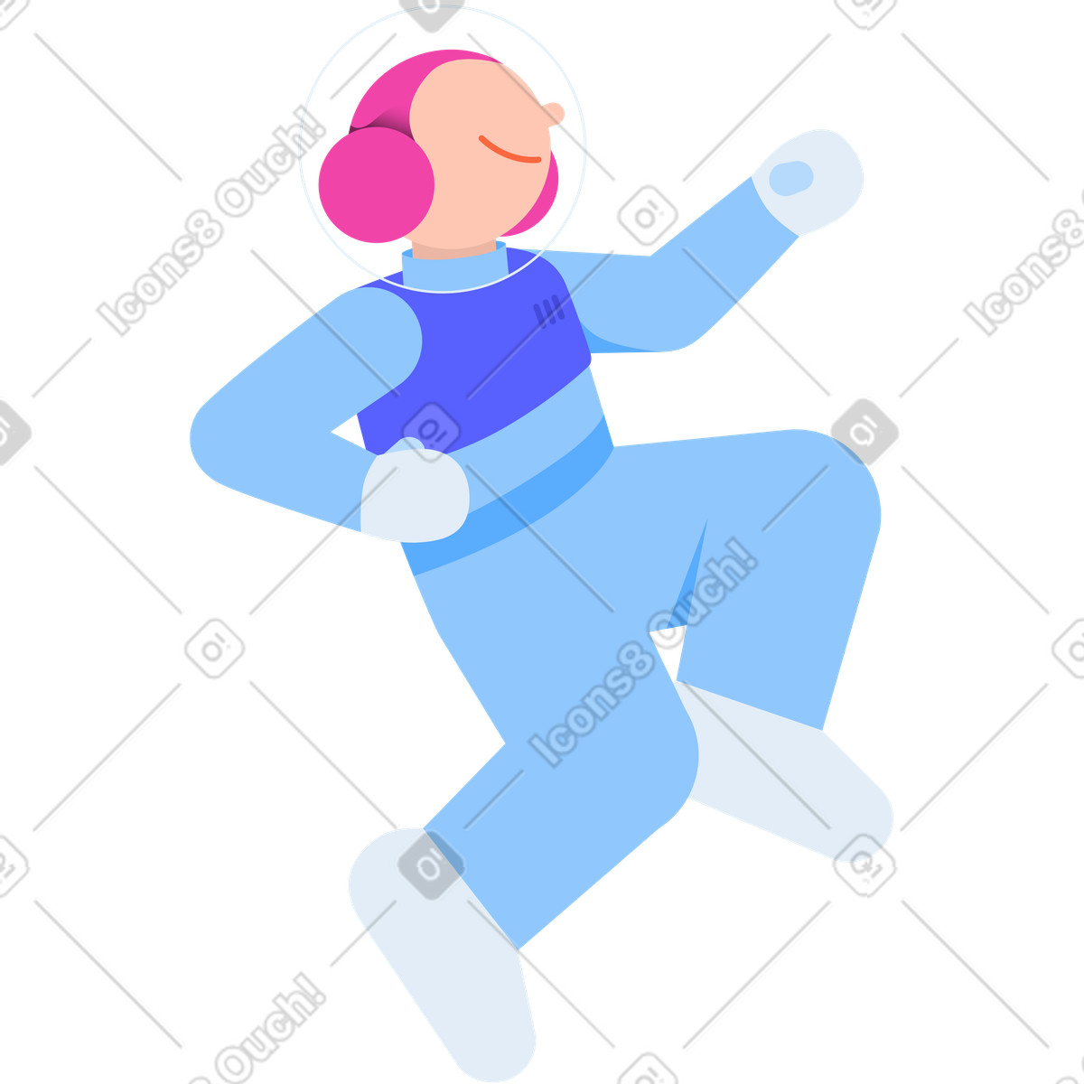 Illustration Astronaute dans le style 8bit à télécharger aux formats PNG, SVG