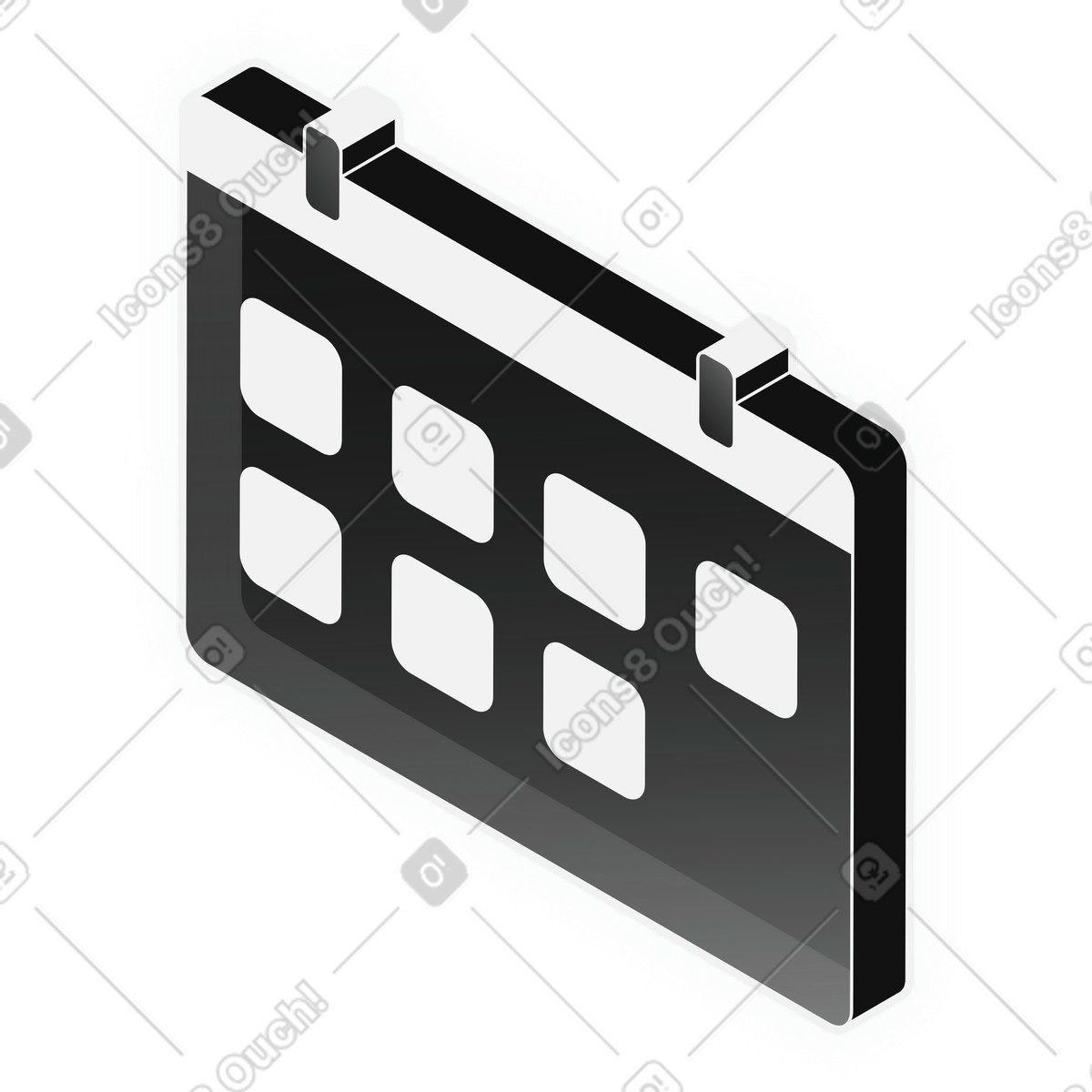 下载 Inverse 风格的 用于计划和安排的日历日程图标 插画，支持 PNG、SVG 格式