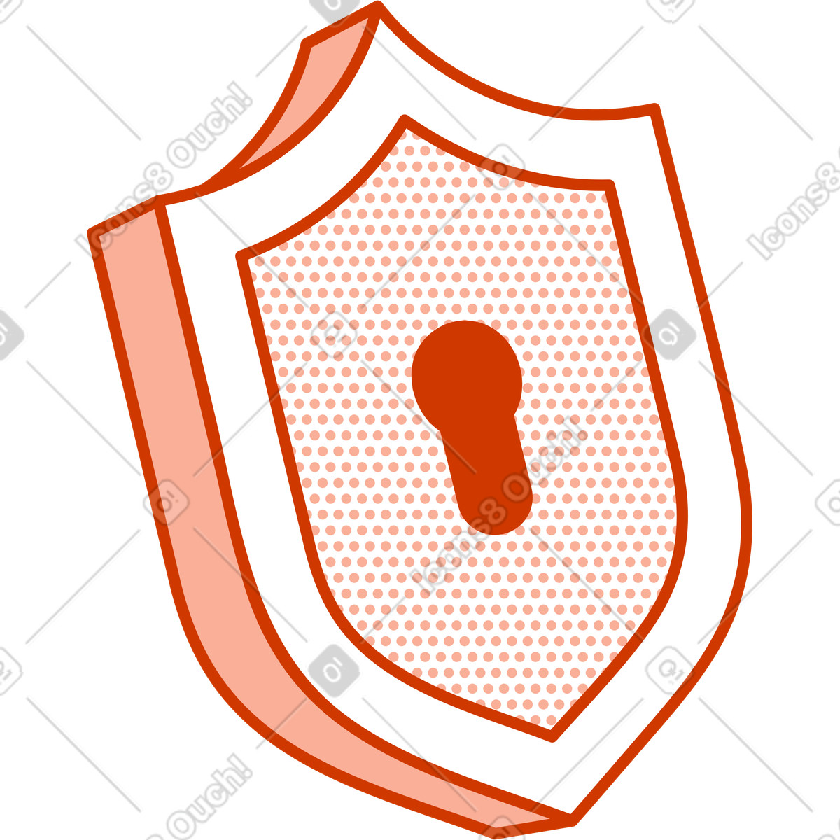 Schild-Illustration im Natty-Stil als Download in PNG, SVG