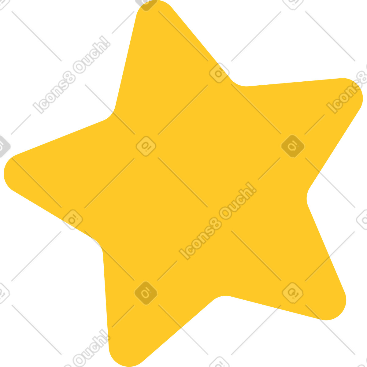 Illustration Jaune étoile dans le style Rocky à télécharger aux formats PNG, SVG