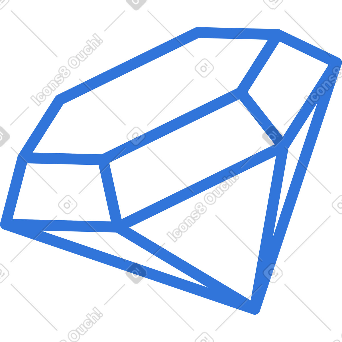 Ilustración Diamante en estilo Sky a descargar en PNG y SVG