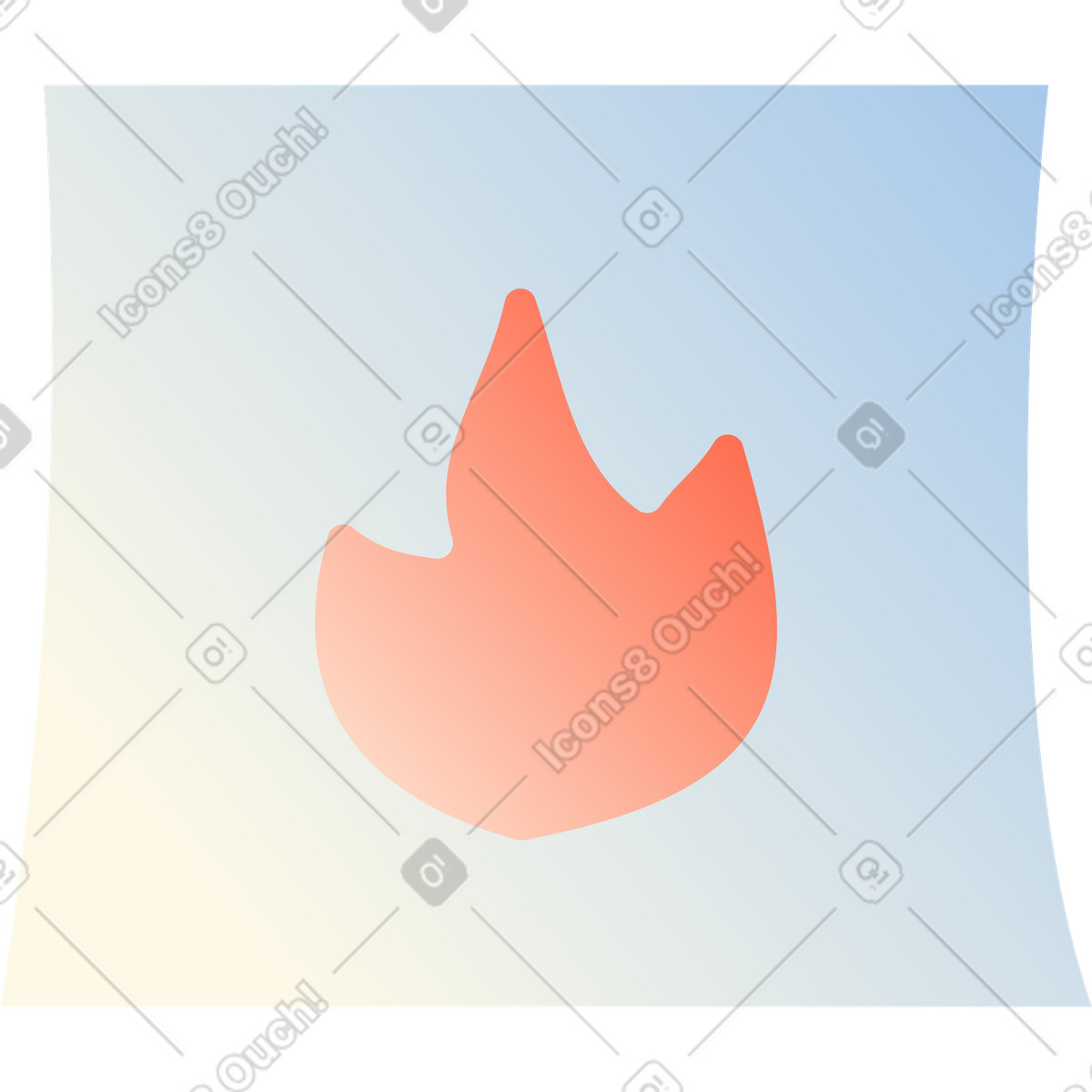 Post-it con fiamma illustrazione in stile Beam scarica in PNG, SVG