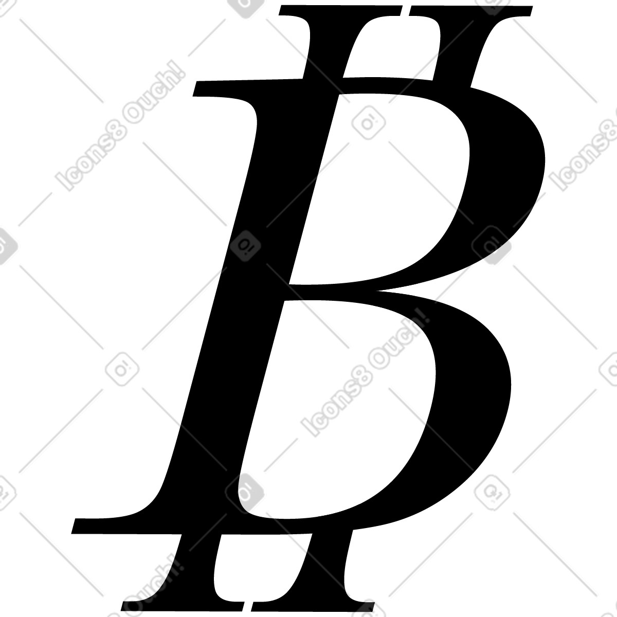 Ilustración Bitcoin en estilo Jumble a descargar en PNG y SVG