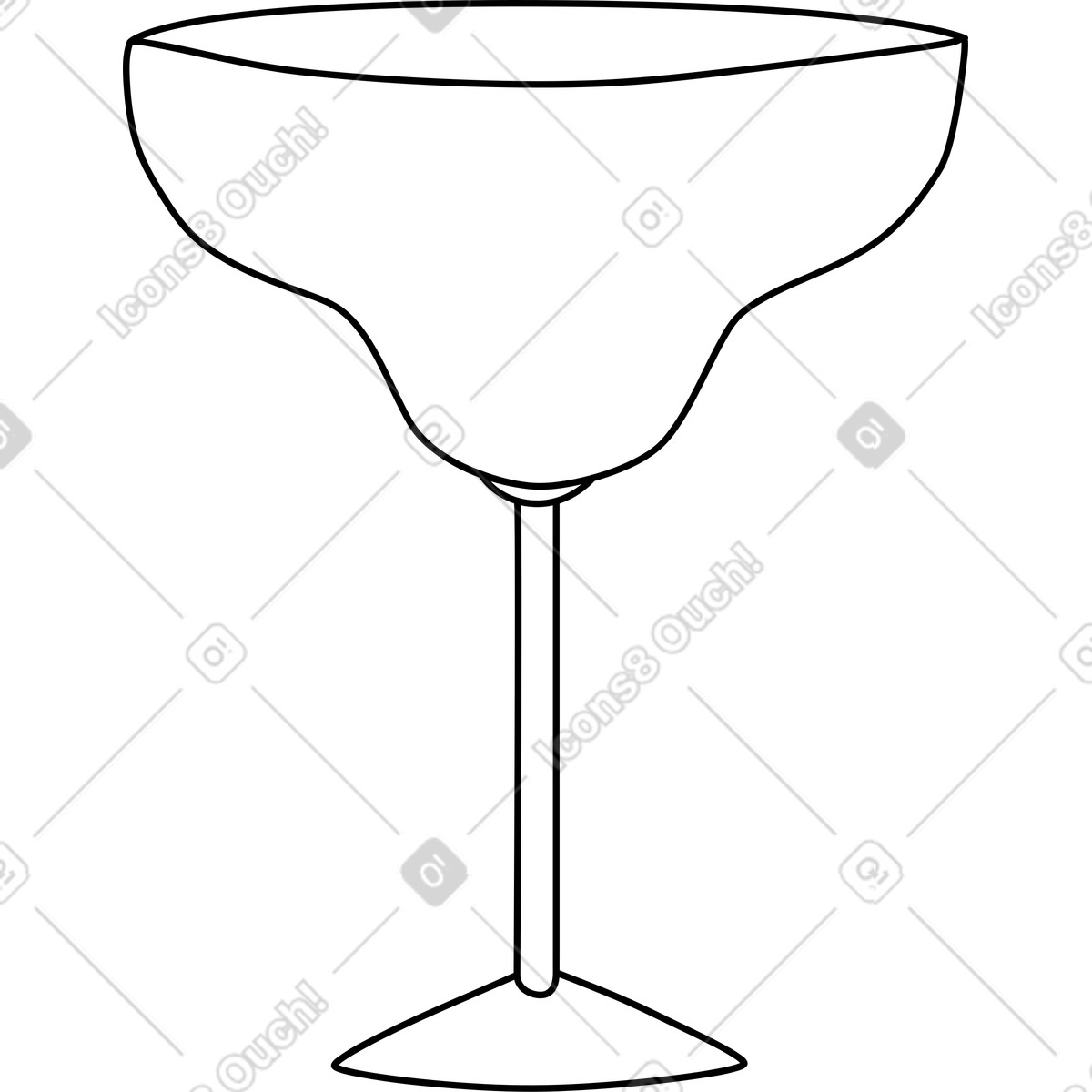 下载 Purr 风格的 鸡尾酒杯 插画，支持 PNG、SVG 格式