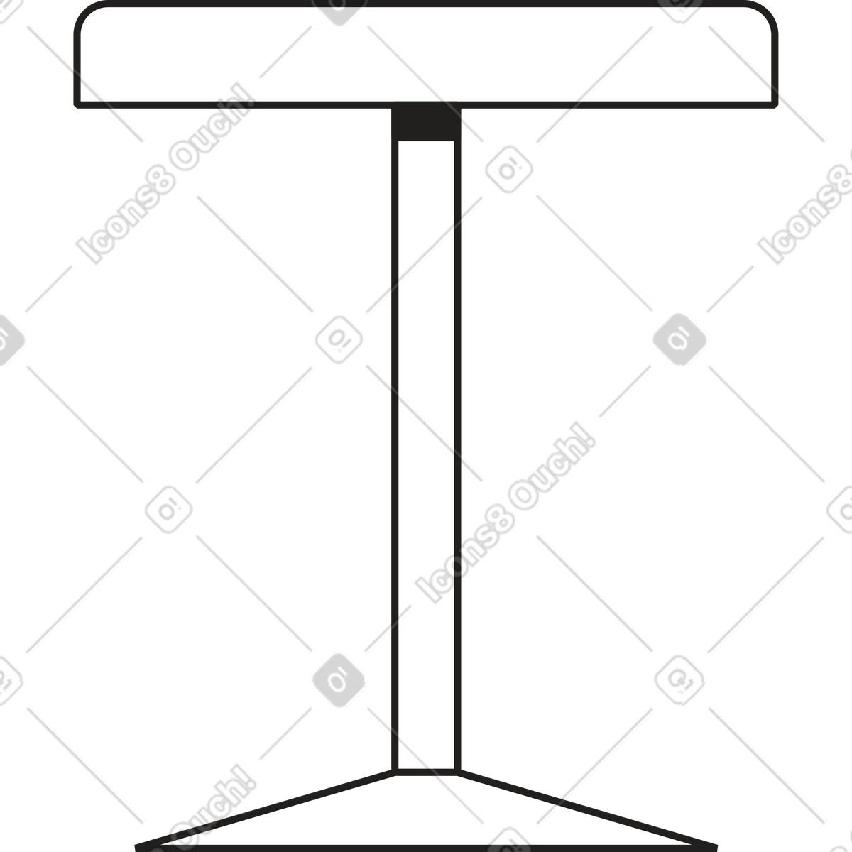 Ilustração de Mesa alta branca em no estilo Dazzle Line para baixar em PNG, SVG
