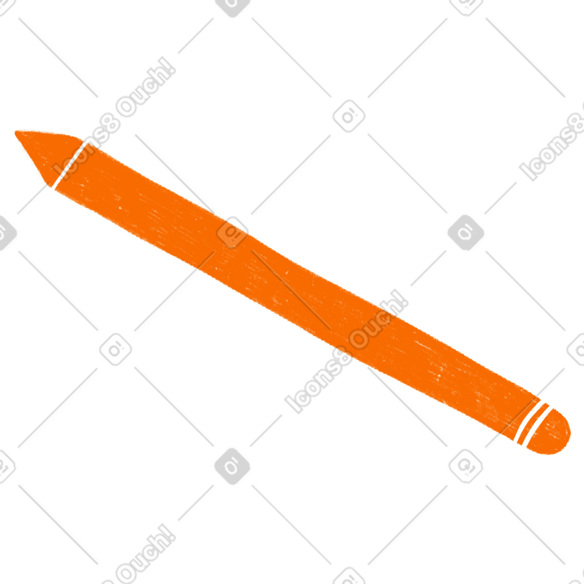 Ilustración Orange pencil for ipad en estilo Biro a descargar en PNG y SVG