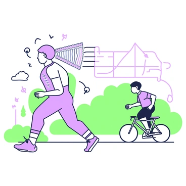 An illustration showing the trachea during exercise, emphasizing increased airflow