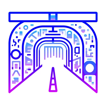 A metro tunnel wall covered in graffiti featuring various colorful designs and patterns.