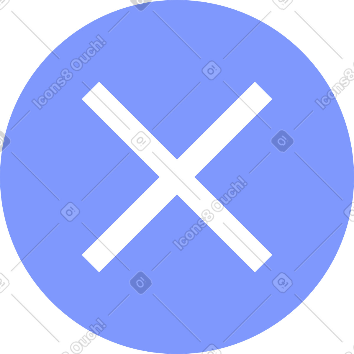 Illustration Icône d'annulation dans le style System à télécharger aux formats PNG, SVG