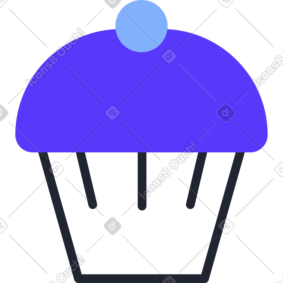 Kuchen-Illustration im Pablita-Stil als Download in PNG, SVG
