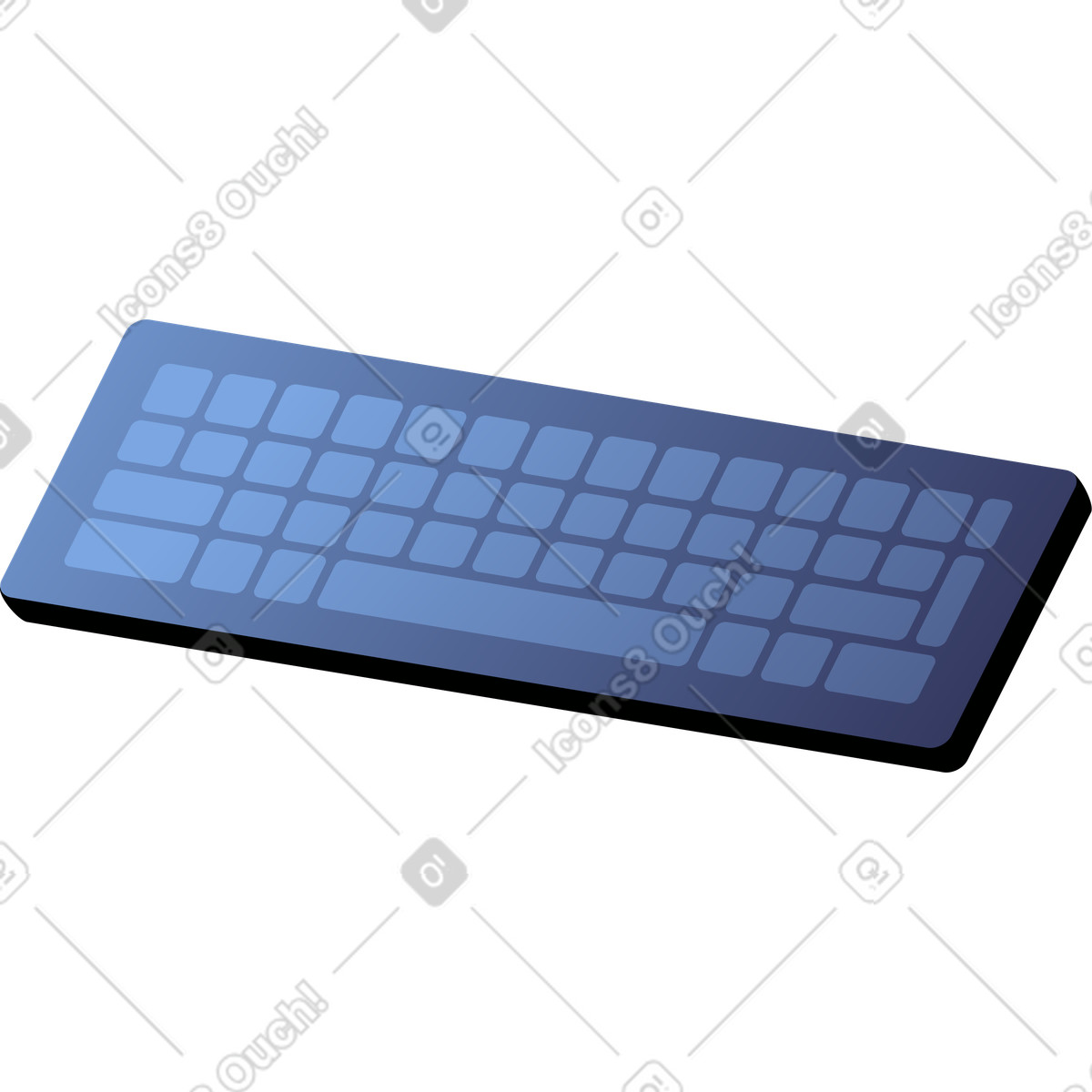 Keyboard illustration in Beam style download in PNG, SVG