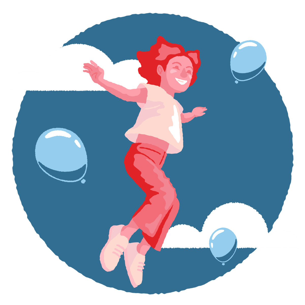 하늘보다 높이 뛰어 illustration in Cherry style download in PNG, SVG