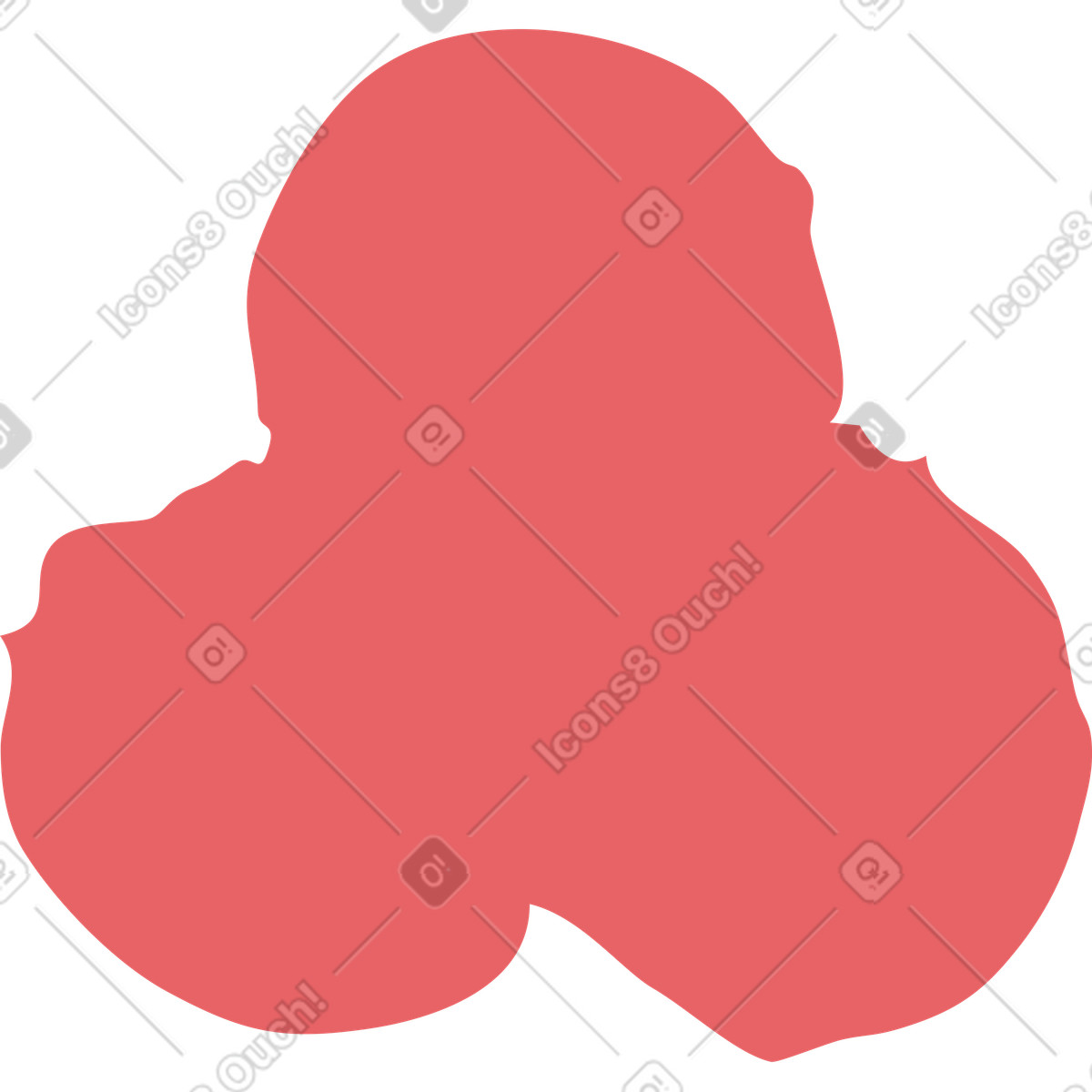 Ilustração de Red trefoil em no estilo Flamenco para baixar em PNG, SVG