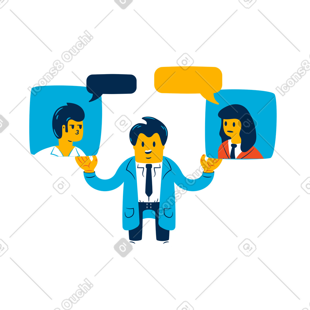 Ilustración Sesión online en estilo Flame a descargar en PNG y SVG