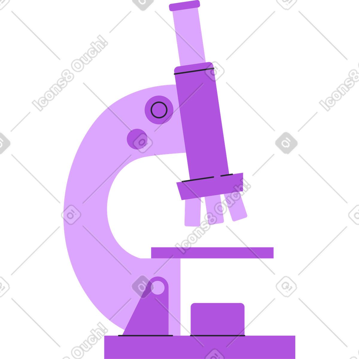 Microscope illustration in Grapy style download in PNG, SVG