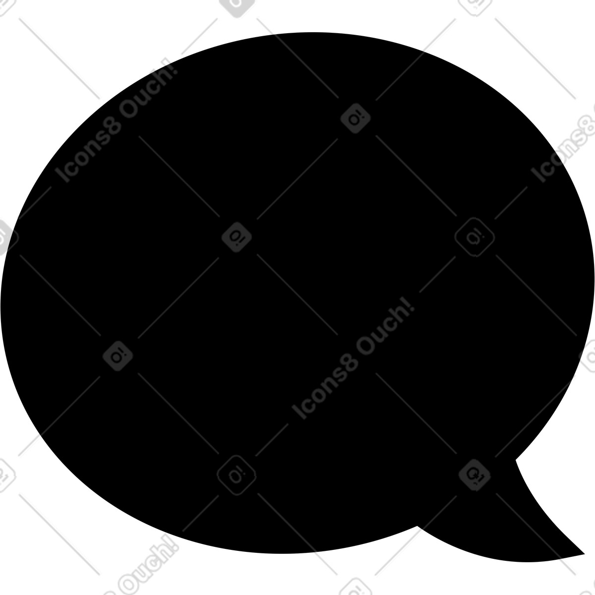 Illustration Icône de bulle dialogue dans le style Memphis à télécharger aux formats PNG, SVG