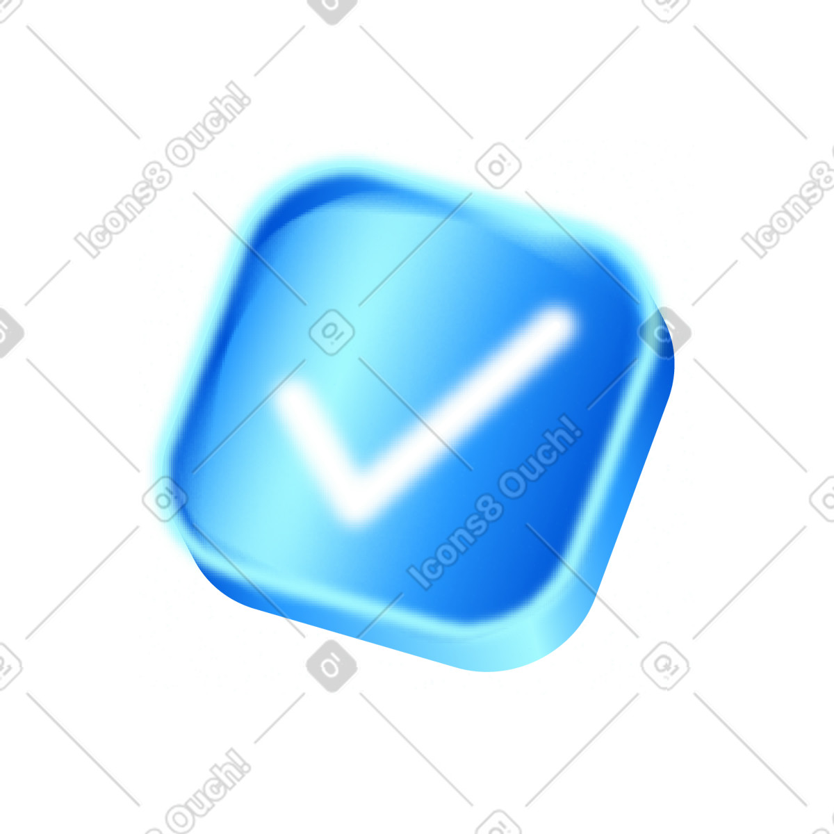 Checkmark illustration in Burst style download in PNG, SVG