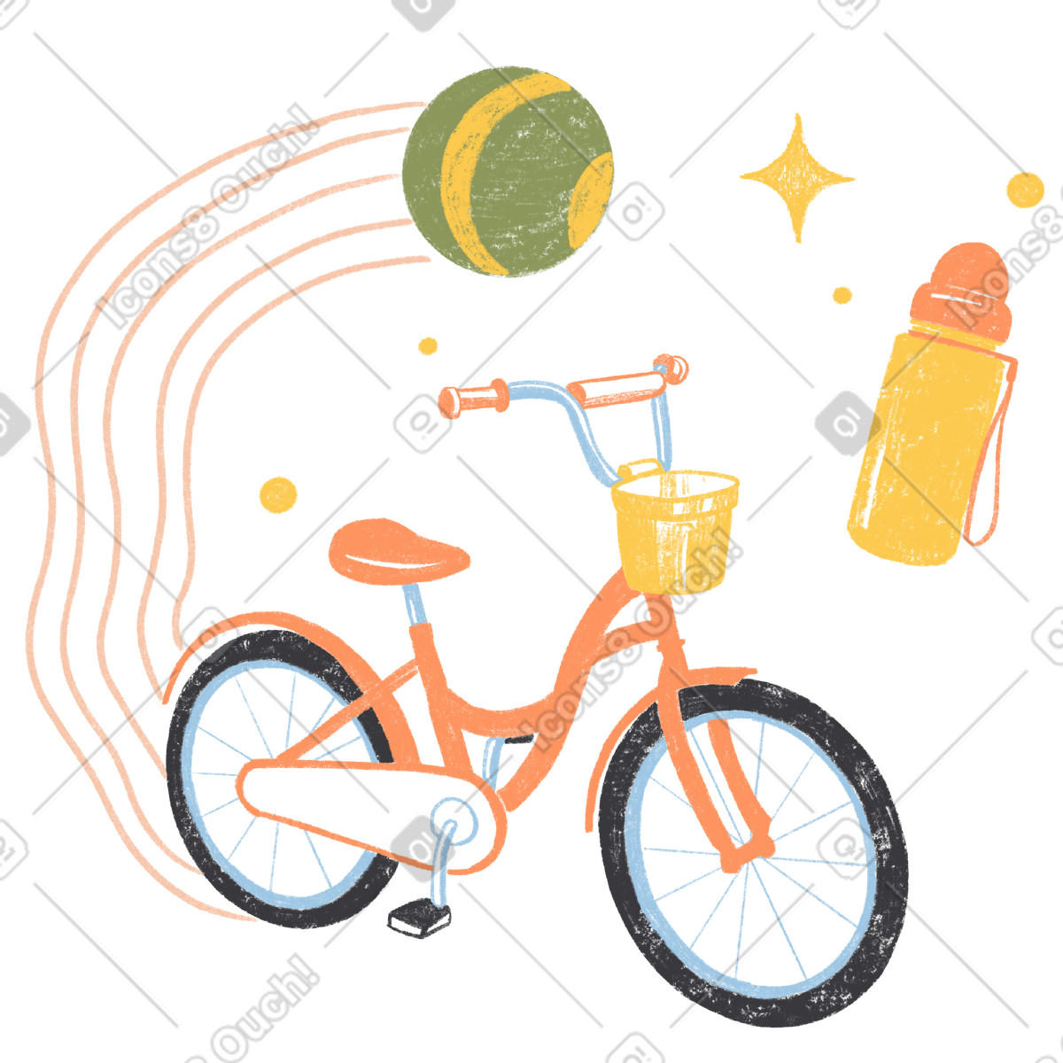 Abitudini sane e uno stile di vita sportivo illustrazione in Chalky scarica in PNG, SVG