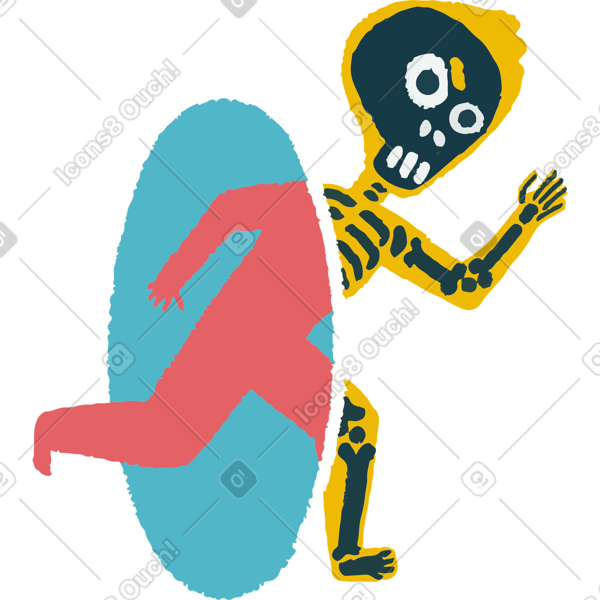 Illustration Passer par le portail dans style Flamenco à télécharger aux formats PNG, SVG