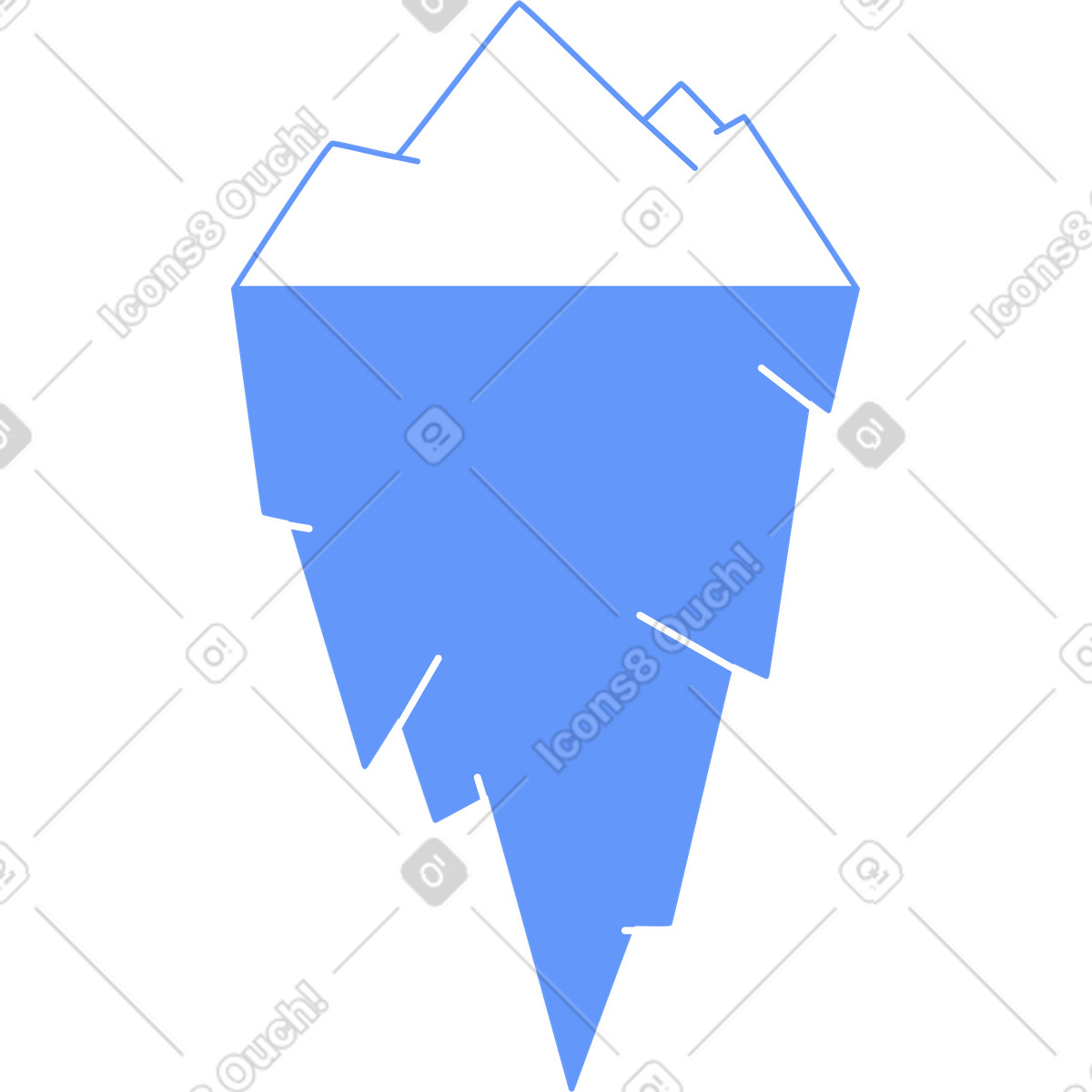 Iceberg illustrazione in stile Plain scarica in PNG, SVG