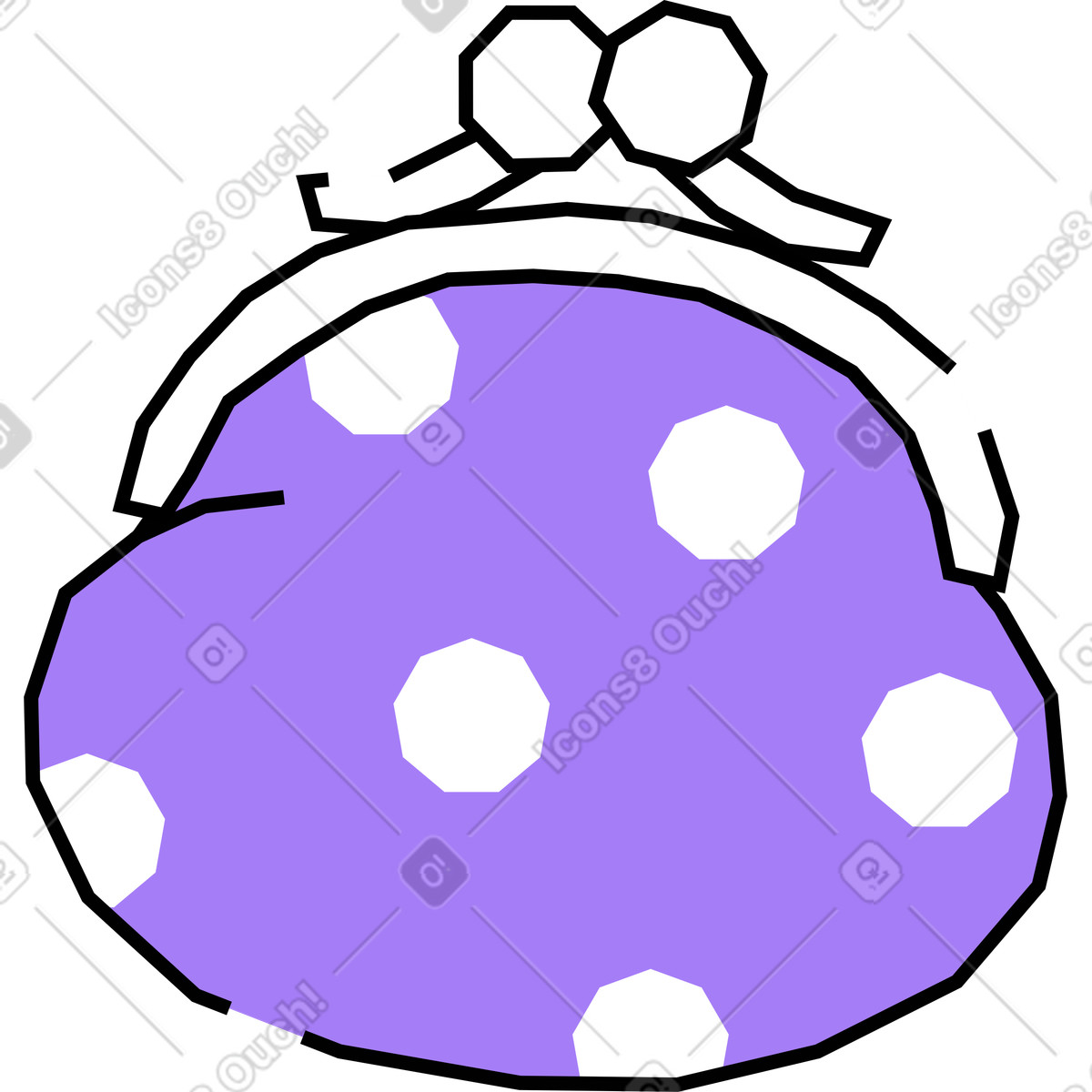 Geldbeutel-Illustration im Amethyst-Stil als Download in PNG, SVG