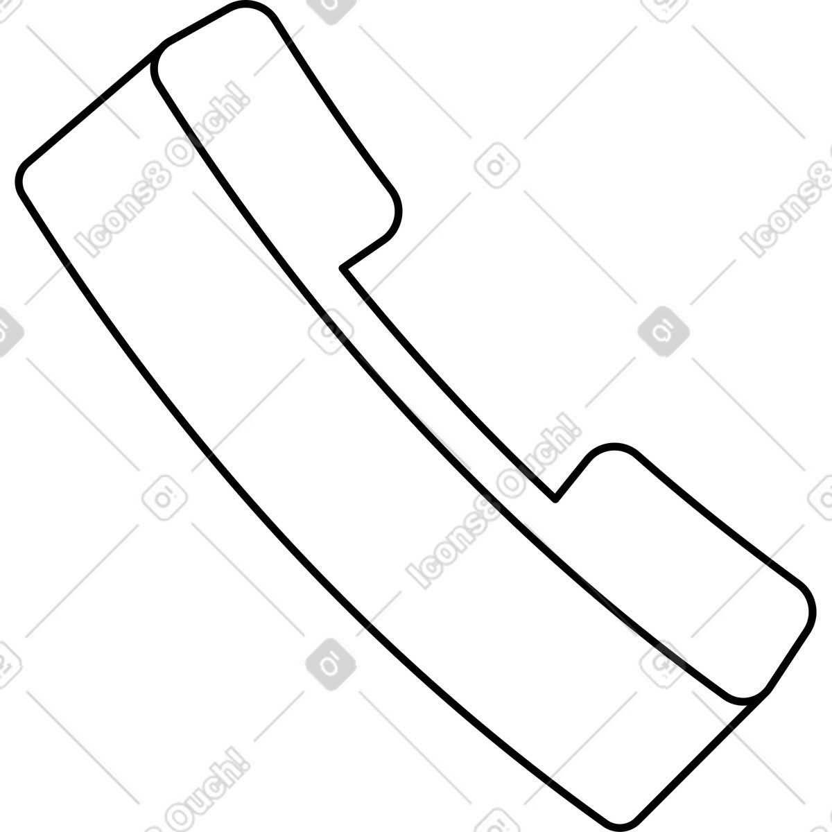 Иллюстрация Белый телефон в стиле Bloom — скачать в форматах PNG, SVG