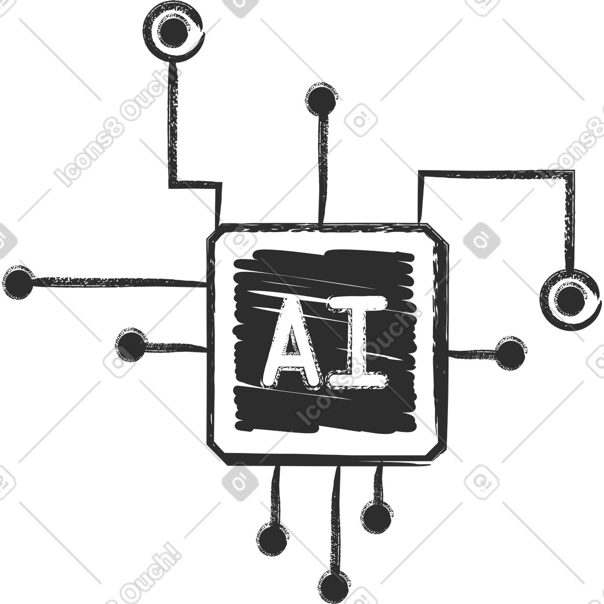 Ilustración Tener un chip en estilo Graphite a descargar en PNG y SVG