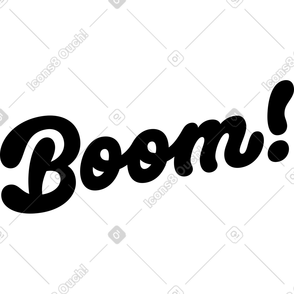 Ilustração de Boom letras! texto em no estilo Airy para baixar em PNG, SVG