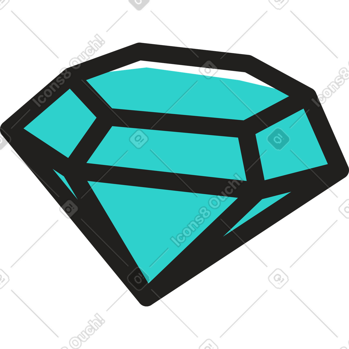 Edelstein-Illustration im Little-Stil als Download in PNG, SVG