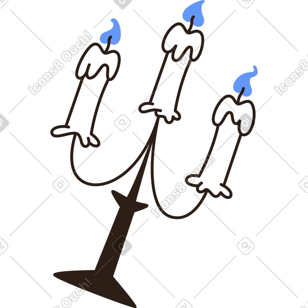Candlestick illustration in Plain style download in PNG, SVG