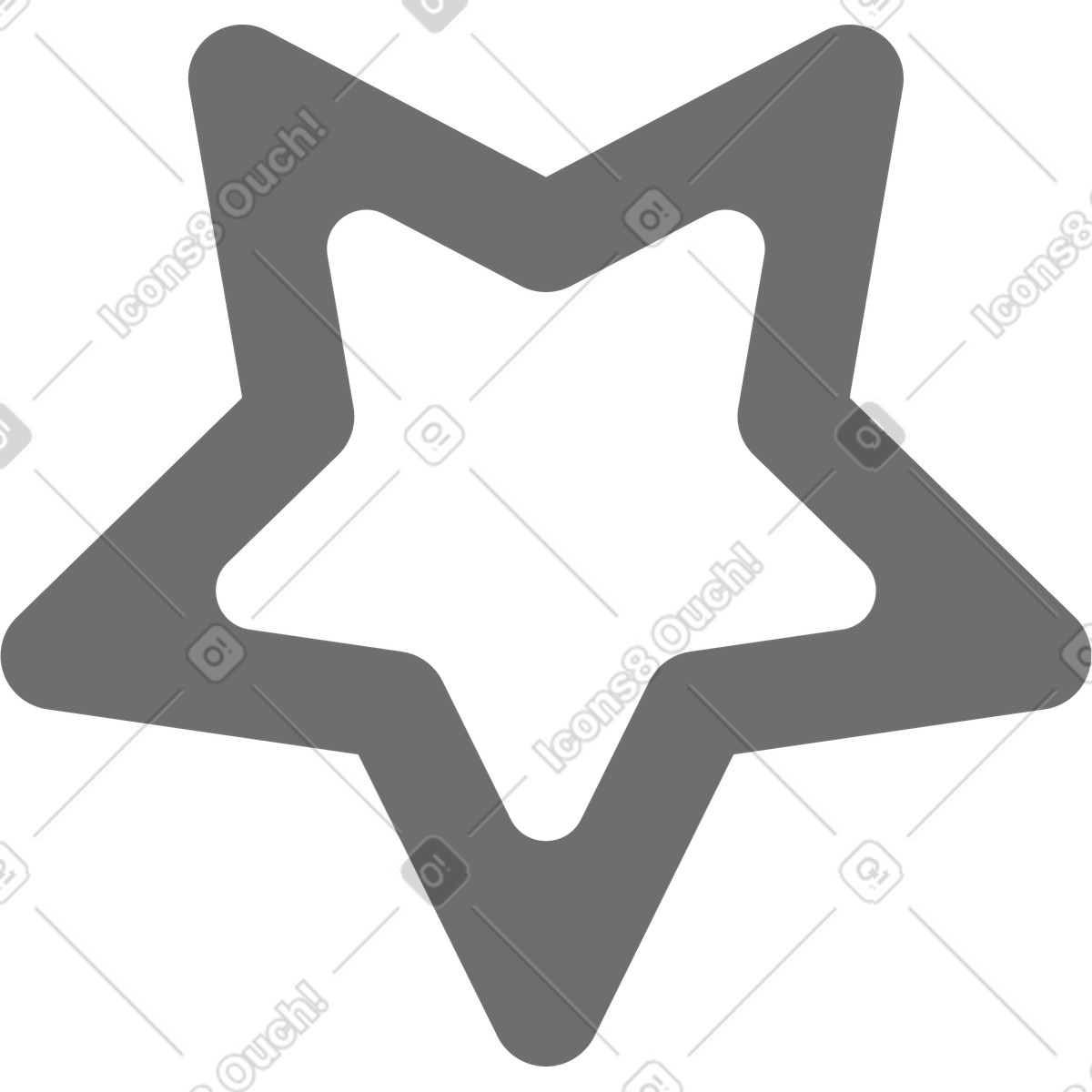 Dekorativer stern-Illustration im Incut-Stil als Download in PNG, SVG