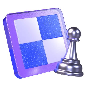 A chess pawn next to a checkered board - 3D Boost style illustration