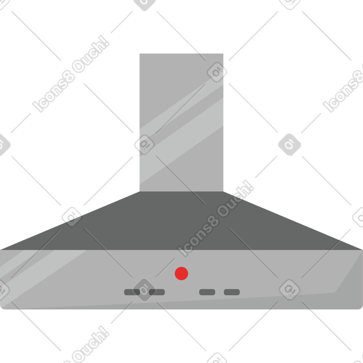 Kitchen hood illustration in Lagom style download in PNG, SVG