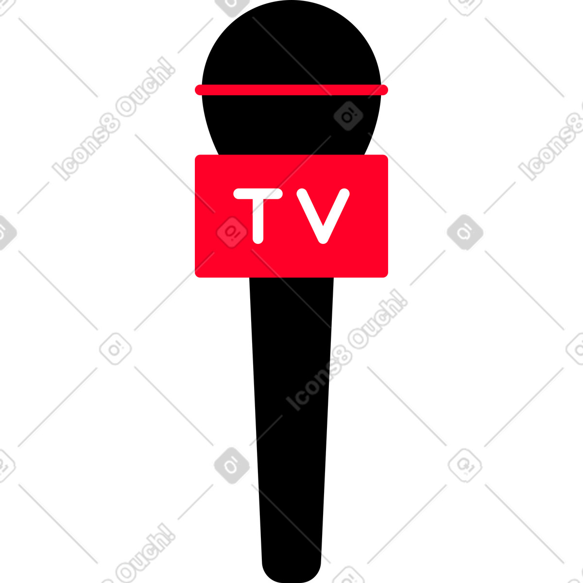 Microfono del giornalista illustrazione in stile Transistor scarica in PNG, SVG