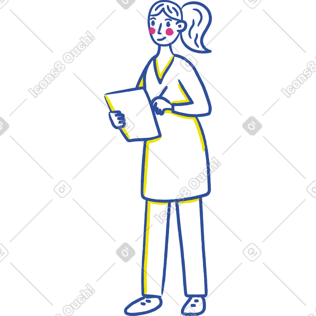 Teacher illustration in Lime style download in PNG, SVG