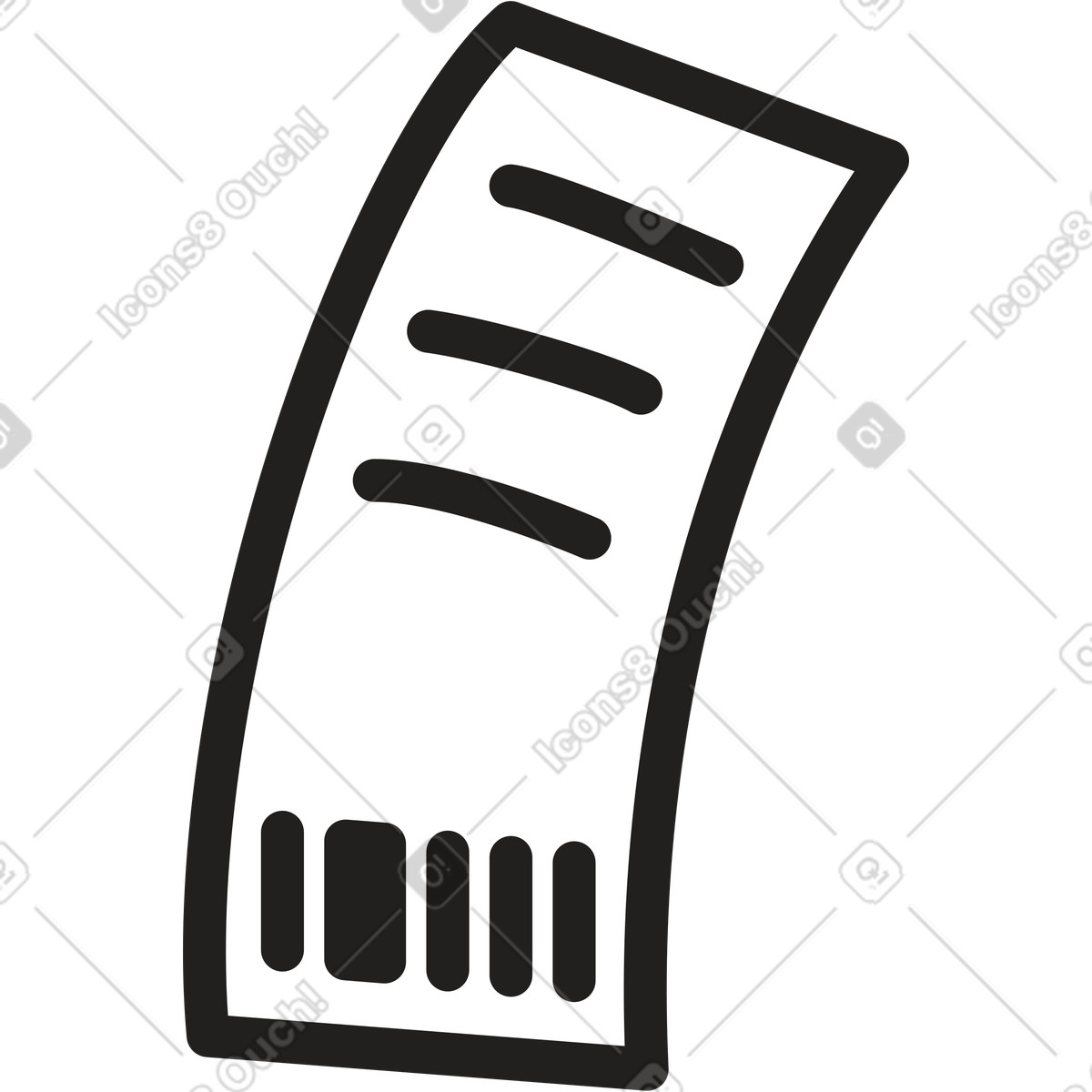 Receipt illustration in PNG, SVG