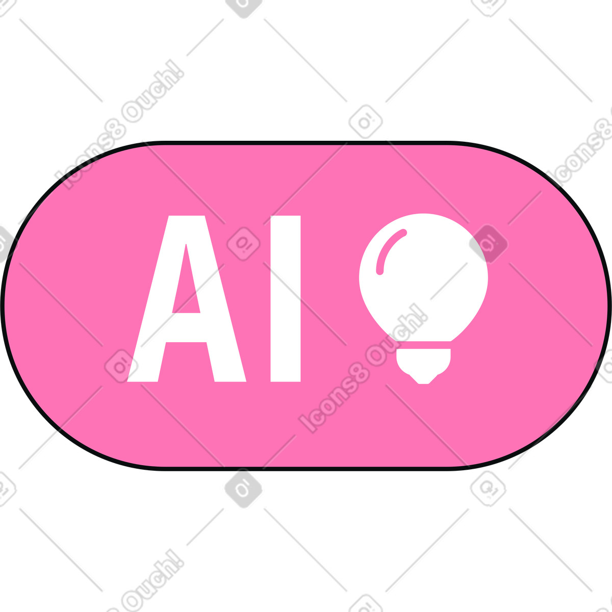 Schaltfläche mit ki-assistent-Illustration im Teko-Stil als Download in PNG, SVG