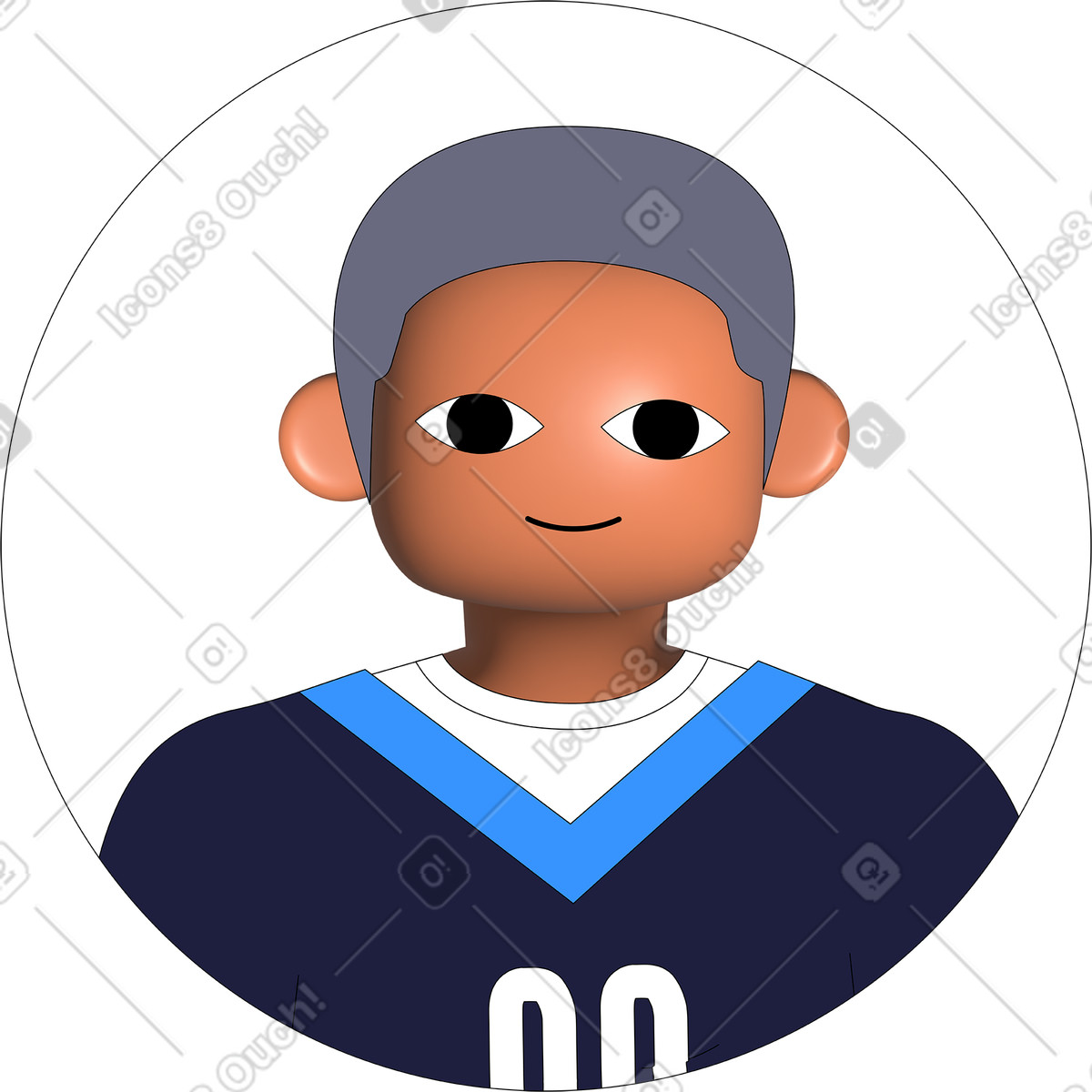 Avatar maschile illustrazione in stile Pop scarica in PNG, SVG