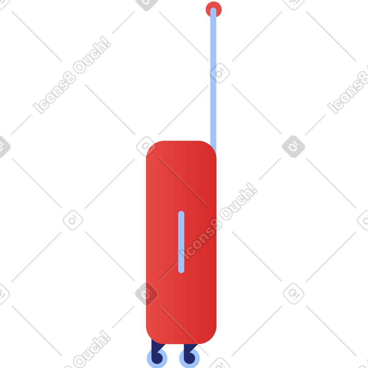 Travel case illustration in Clip style download in PNG, SVG