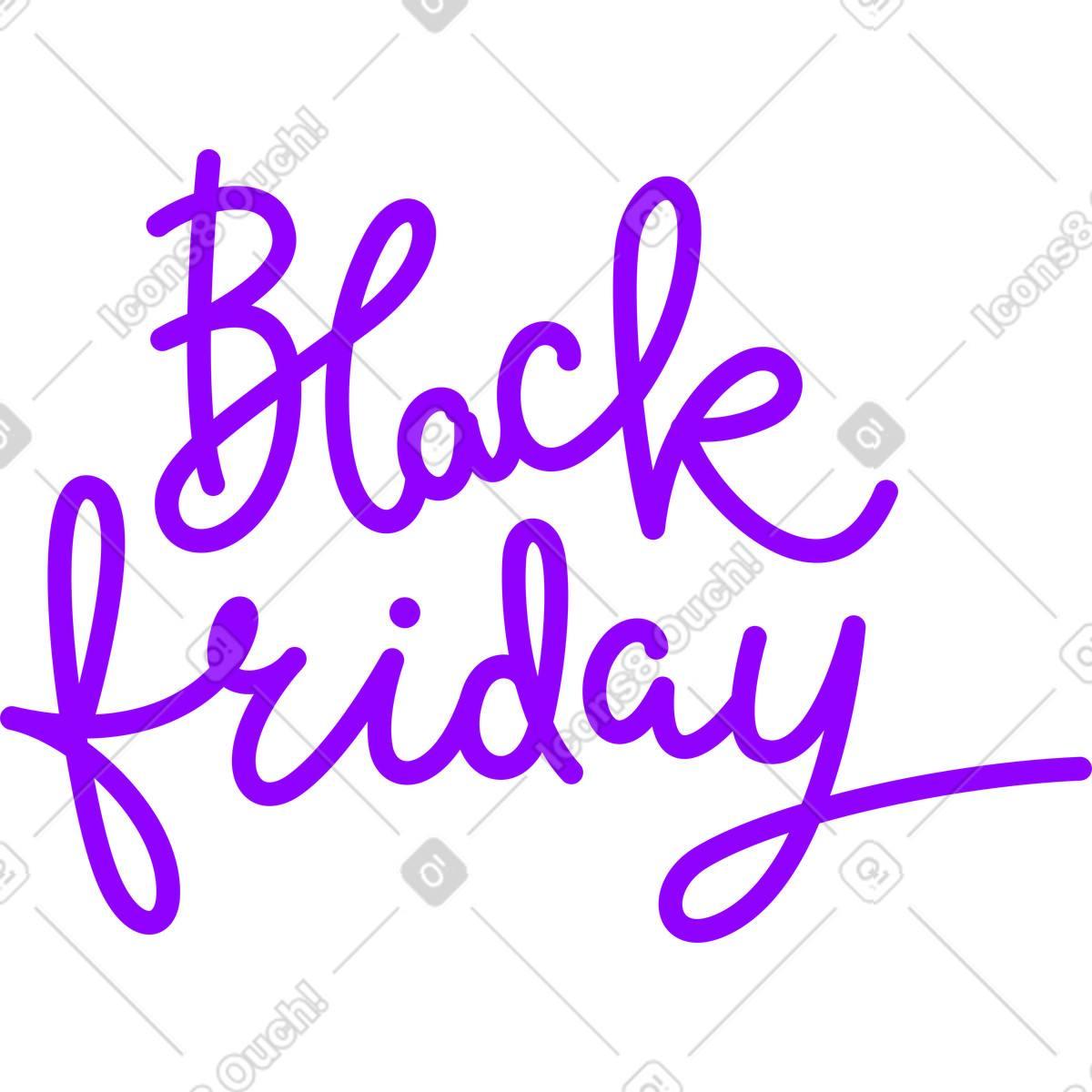 Schriftzug black friday lila text-Illustration im Lettering-Stil als Download in PNG, SVG