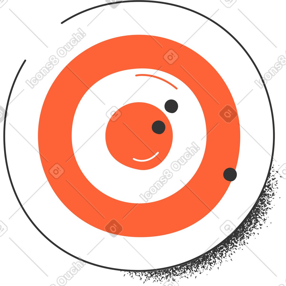 Target illustration in Crayon style download in PNG, SVG