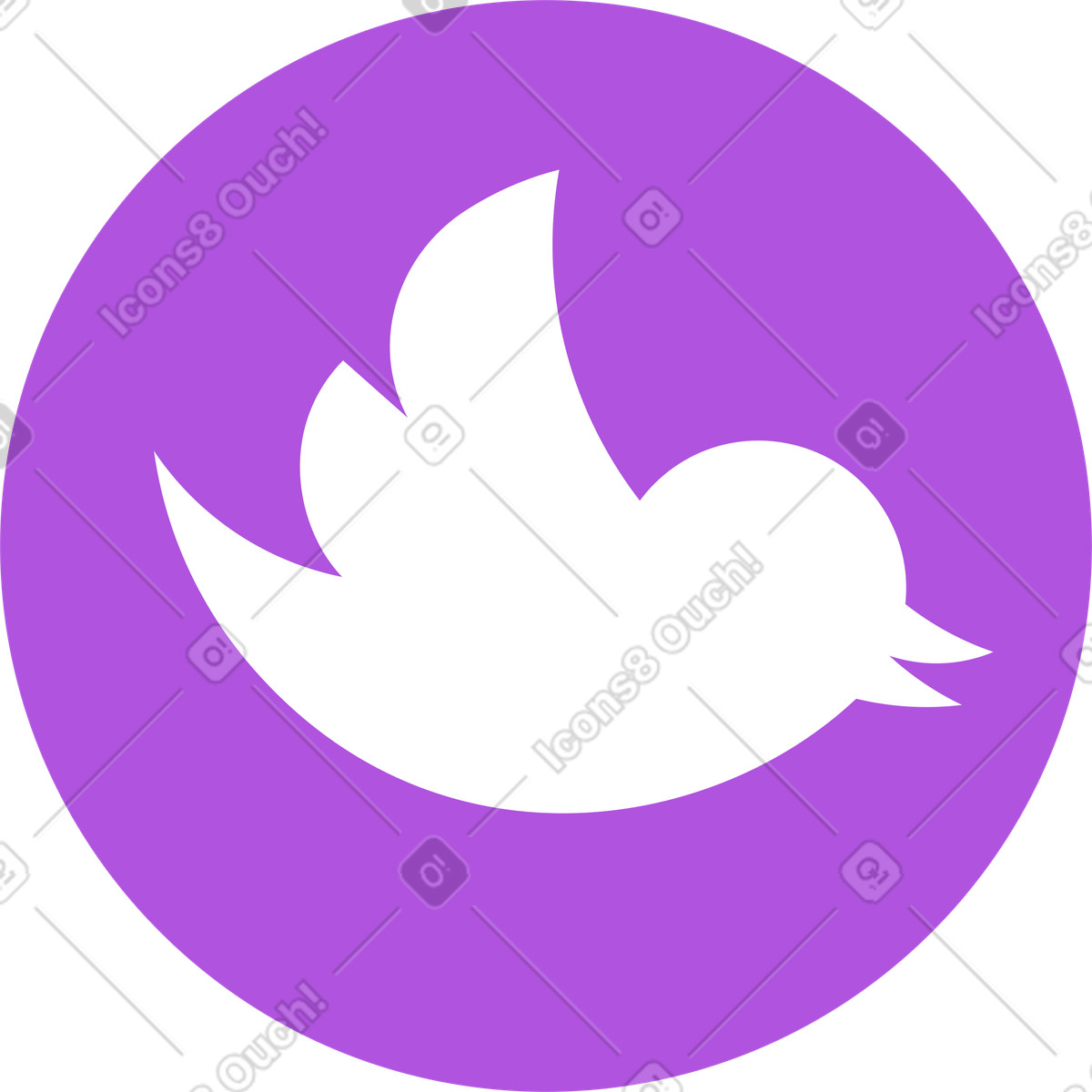 Ilustración Icono de twitter en estilo Grapy a descargar en PNG y SVG